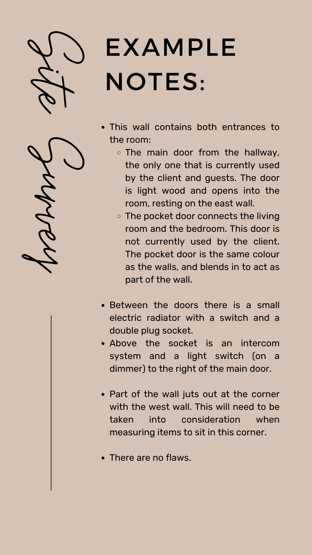 Site Survey Essentials - Spaces by Kelly