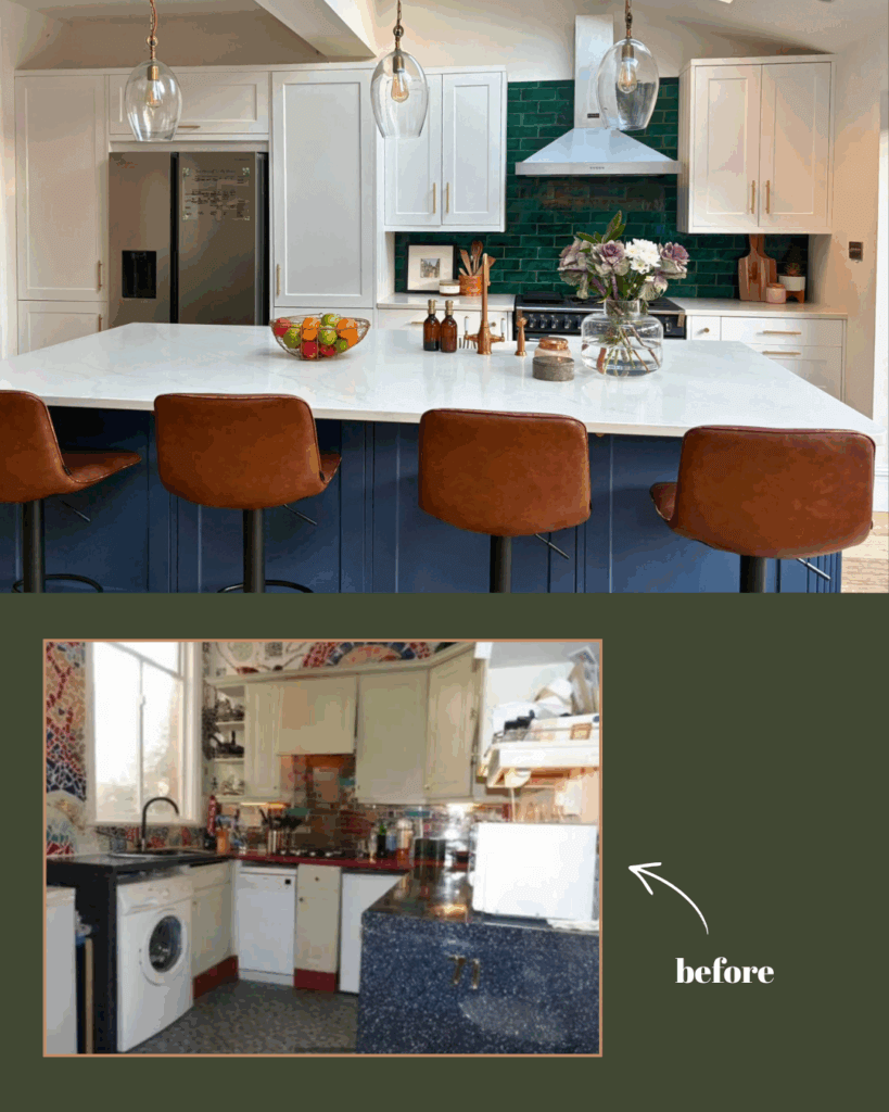 Victorian kitchen before and after modernising